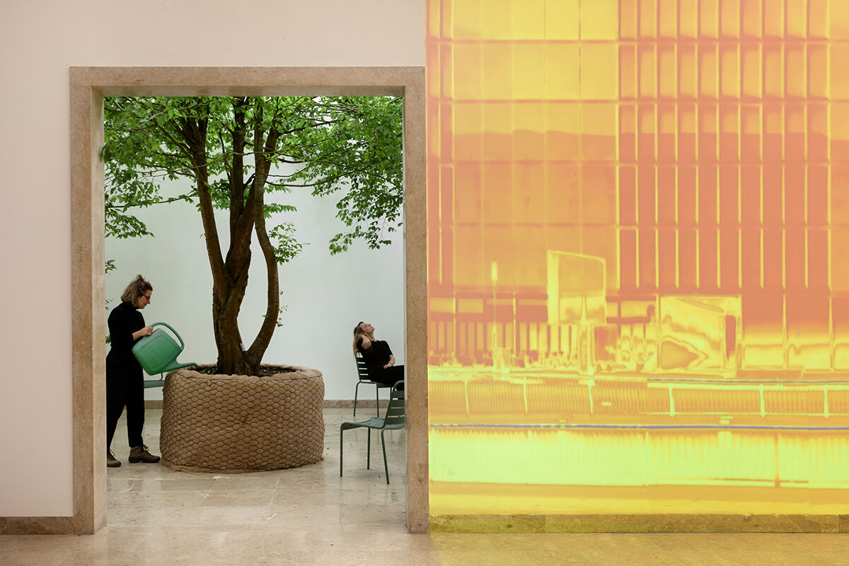 Hitze sehen, bevor man sie fühlt: Die Installation zeigt die Temperatur der Stadt als räumliche Realität. (Foto: STRESSTEST PR)