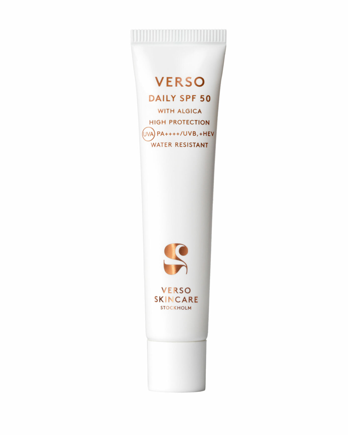 Verso Daily SPF50 Algica UVA UVB HEV Water resistant inner packaging Transparent