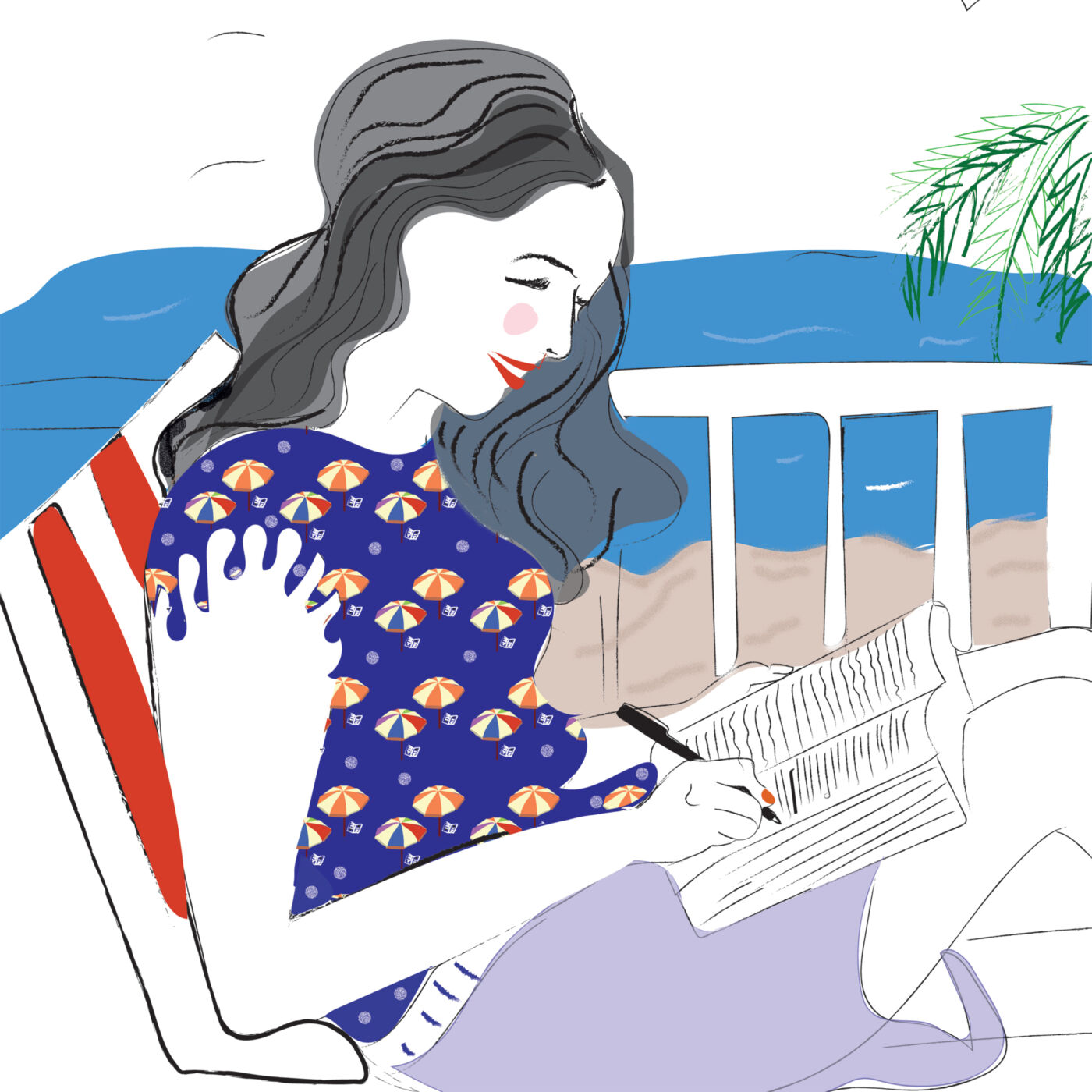 Wenn der Traum es aus dem Tagebuch schafft (Illustration: Hassan Kerrouch)