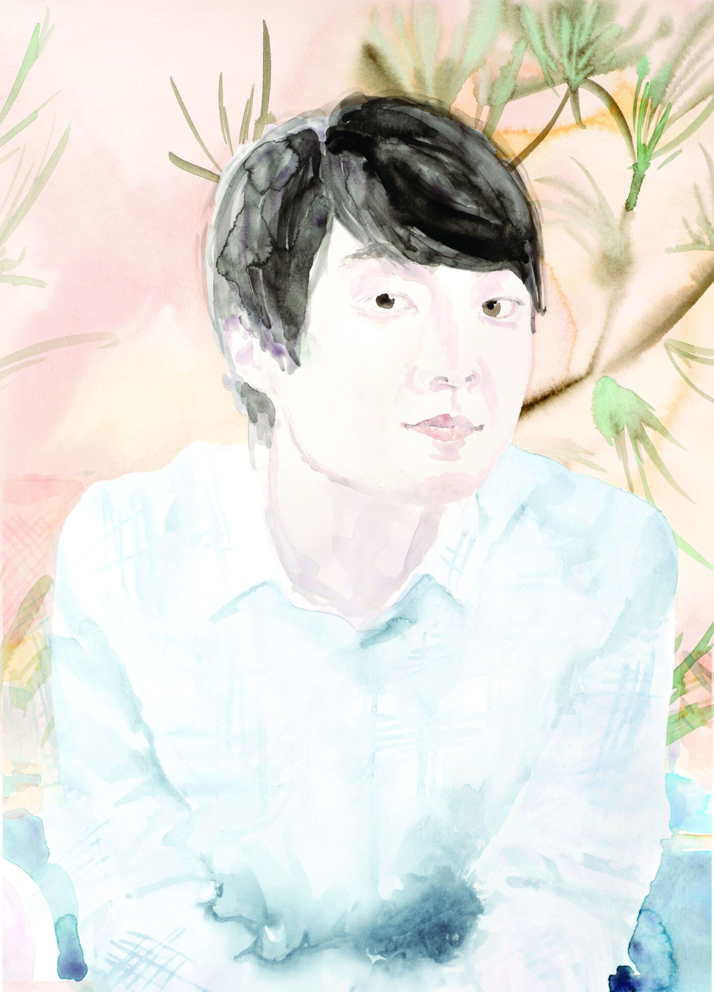 Seong-Jin Cho ist einer der besten Pianisten der Welt und seit diesem Jahr Artist in Residence bei den Berliner Philharmonikern. (Illustration: Eva Jakob)